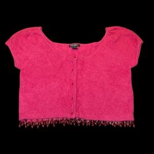 Betsy Johnson Cardigan with Beaded Hem